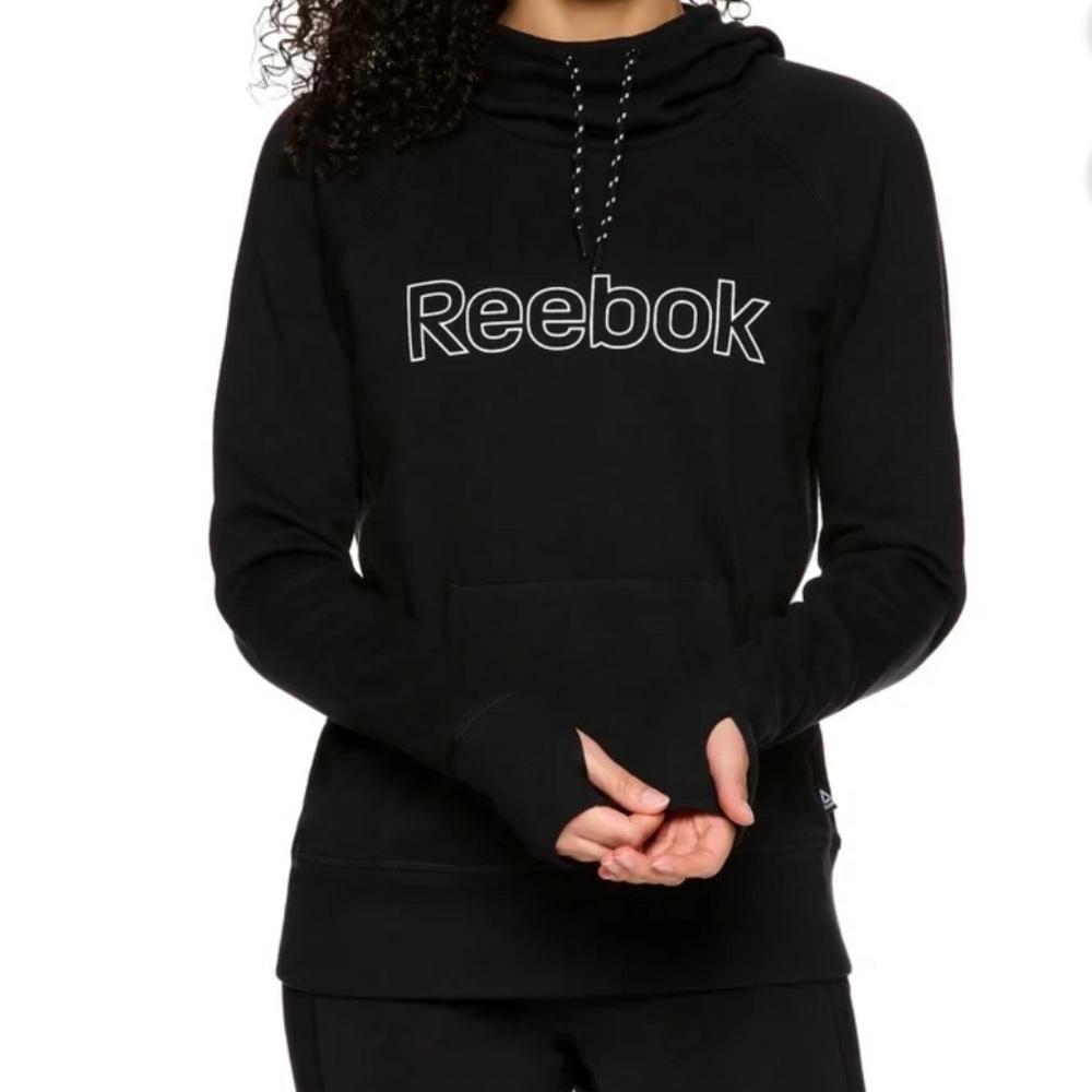 New Reebok Women Essential French Terry’s Hoodie with Pocket, Sizes M and L